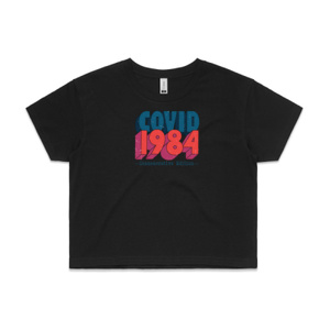 Covid 1984 Women's Cropped Tee Thumbnail